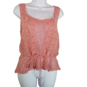 Vtg 90s Moda Int Victorias Secret crochet tank top